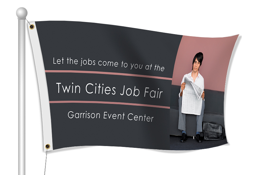 Fabric Flags for Job Fair | Banners.com